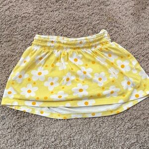 Yellow Floral Kids Skirt